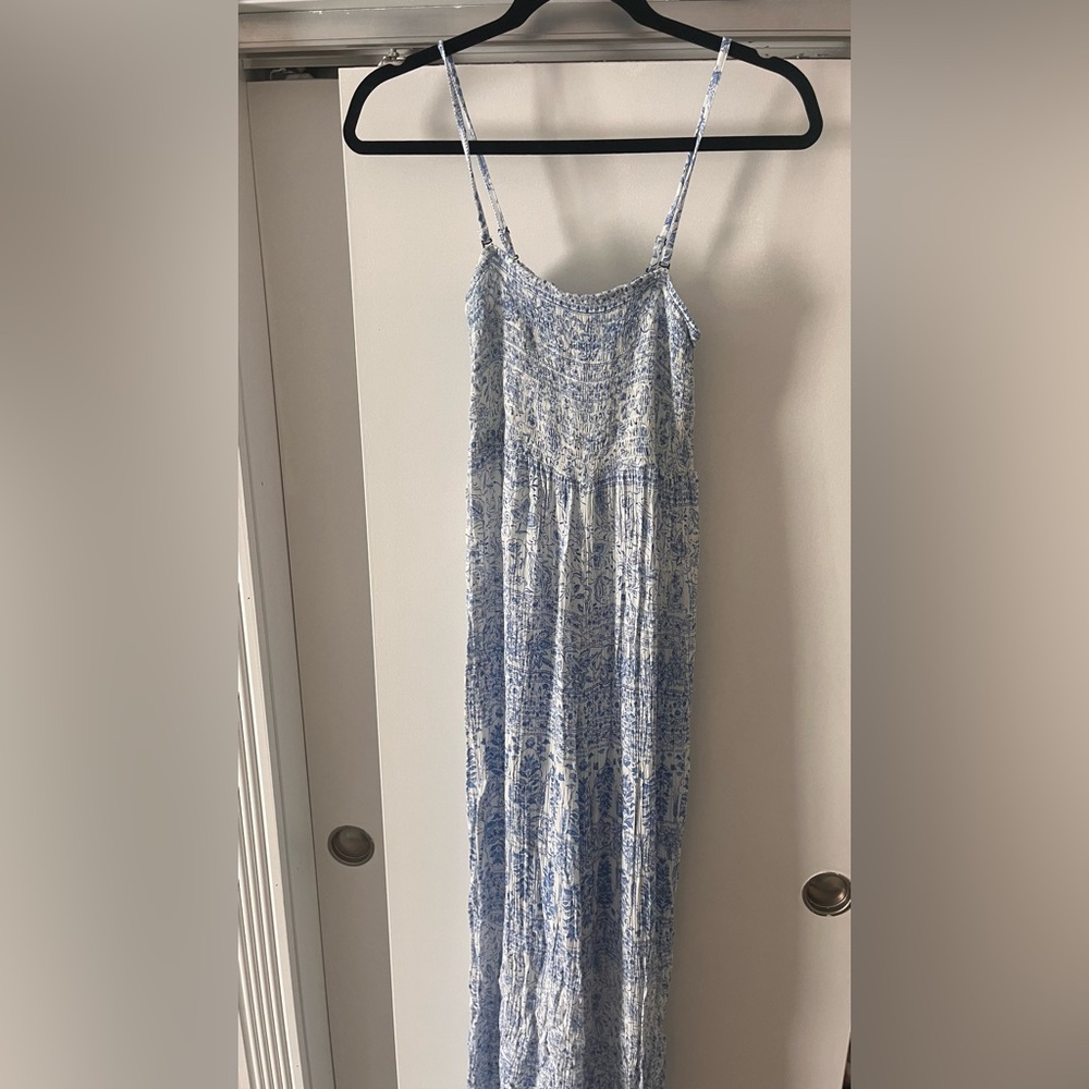 Blue Patterned Romper